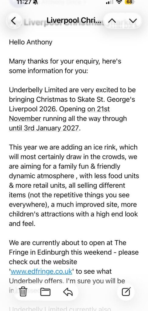 Coffee shop owner Anthony Grice was quoted £11,840 to sell hot chocolate at Liverpool's Christmas markets - he says the cost is 'legalised theft'.
