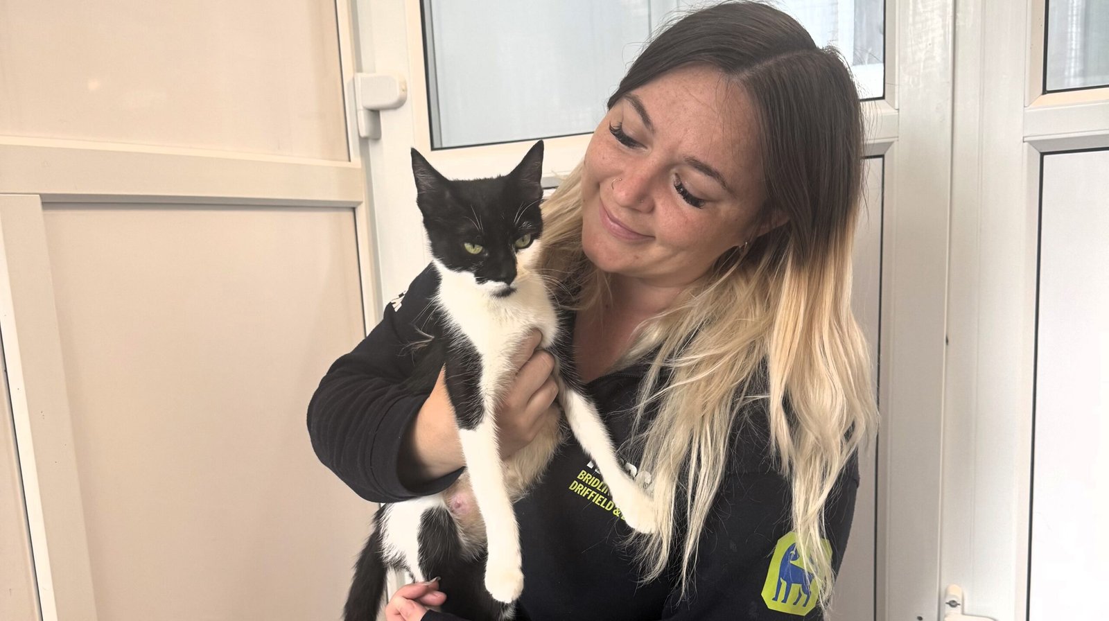 A stray cat has given birth to a whopping nine kittens - creating one of the biggest litters rescuers have seen in years, with staff syringe-feeding them twice a day.