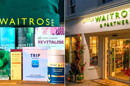Waitrose has launched wellbeing sections in 52 stores after searches for collagen jumped 171% and creatine 160% - stocking over 40 gym-favourite products.