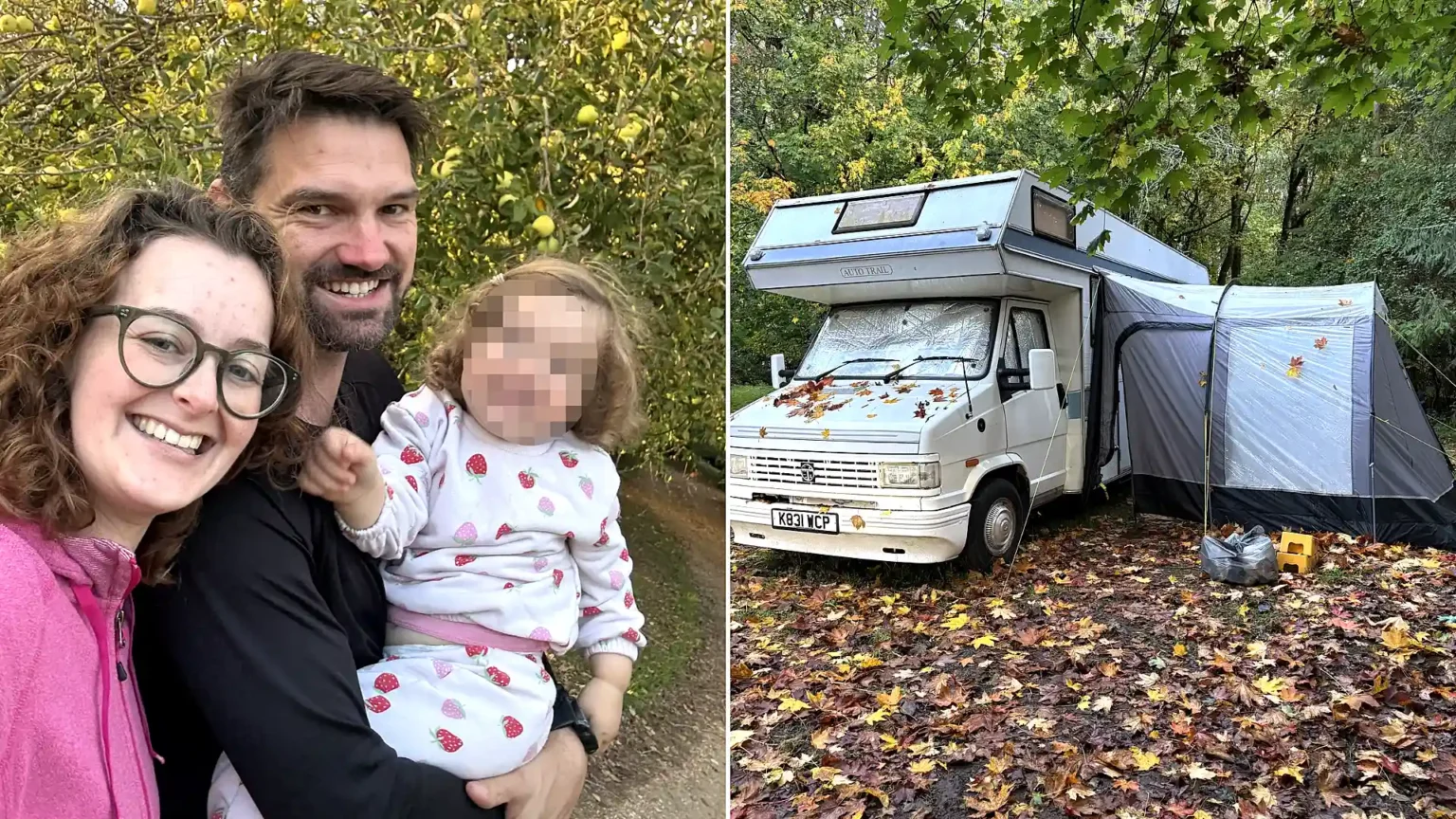 A couple have revealed how they ended up in hidden homelessness for six months with their toddler - living in a motorhome with no shower, toilet or running water.