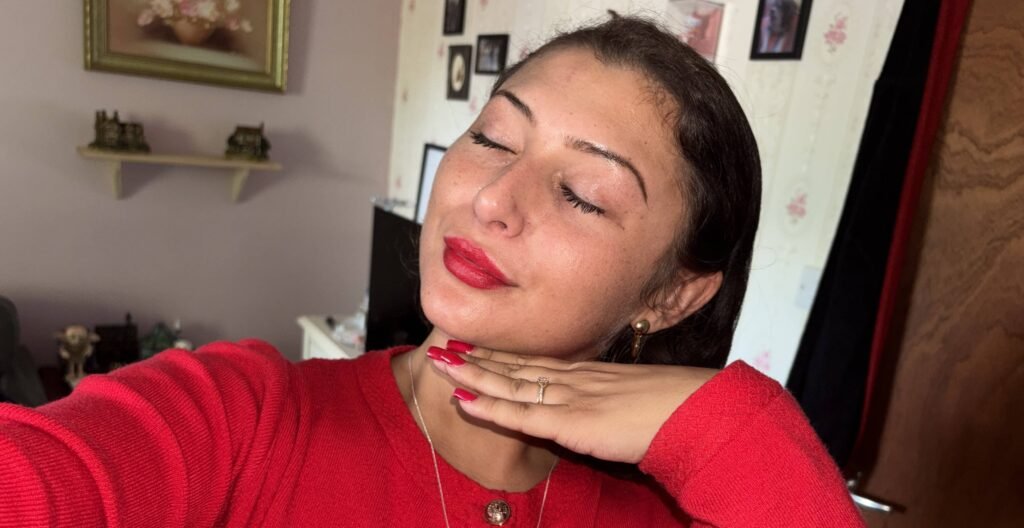 A 23-year-old born in the noughties says she is stuck in the forties - decking out her council flat in wartime décor and styling herself with 1940s pin curls.