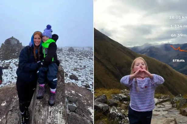 Four-year-old Millie Hart becomes one of the youngest ever to conquer Ben Nevis, the UK's highest peak, completing the 4,413-foot mountain in just 10.5 hours.