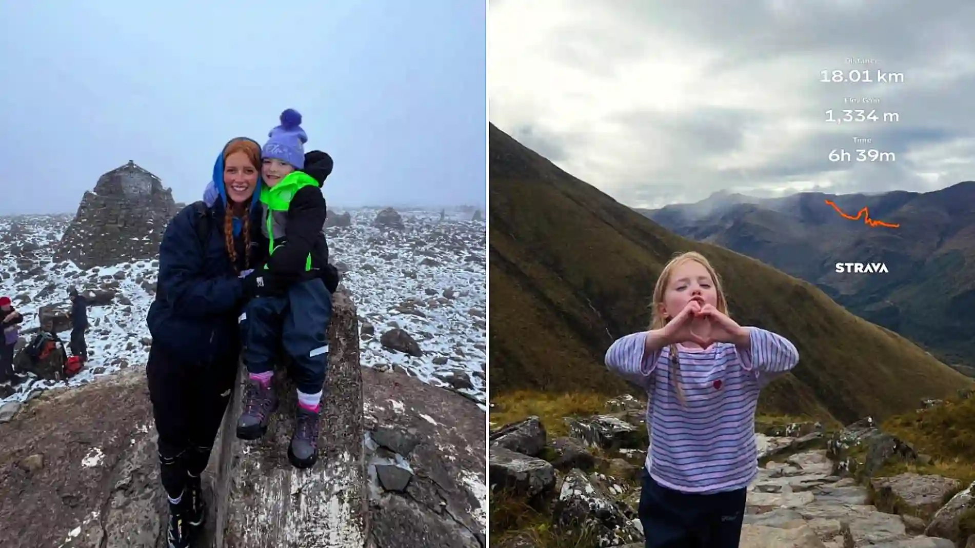 Four-year-old Millie Hart becomes one of the youngest ever to conquer Ben Nevis, the UK's highest peak, completing the 4,413-foot mountain in just 10.5 hours.