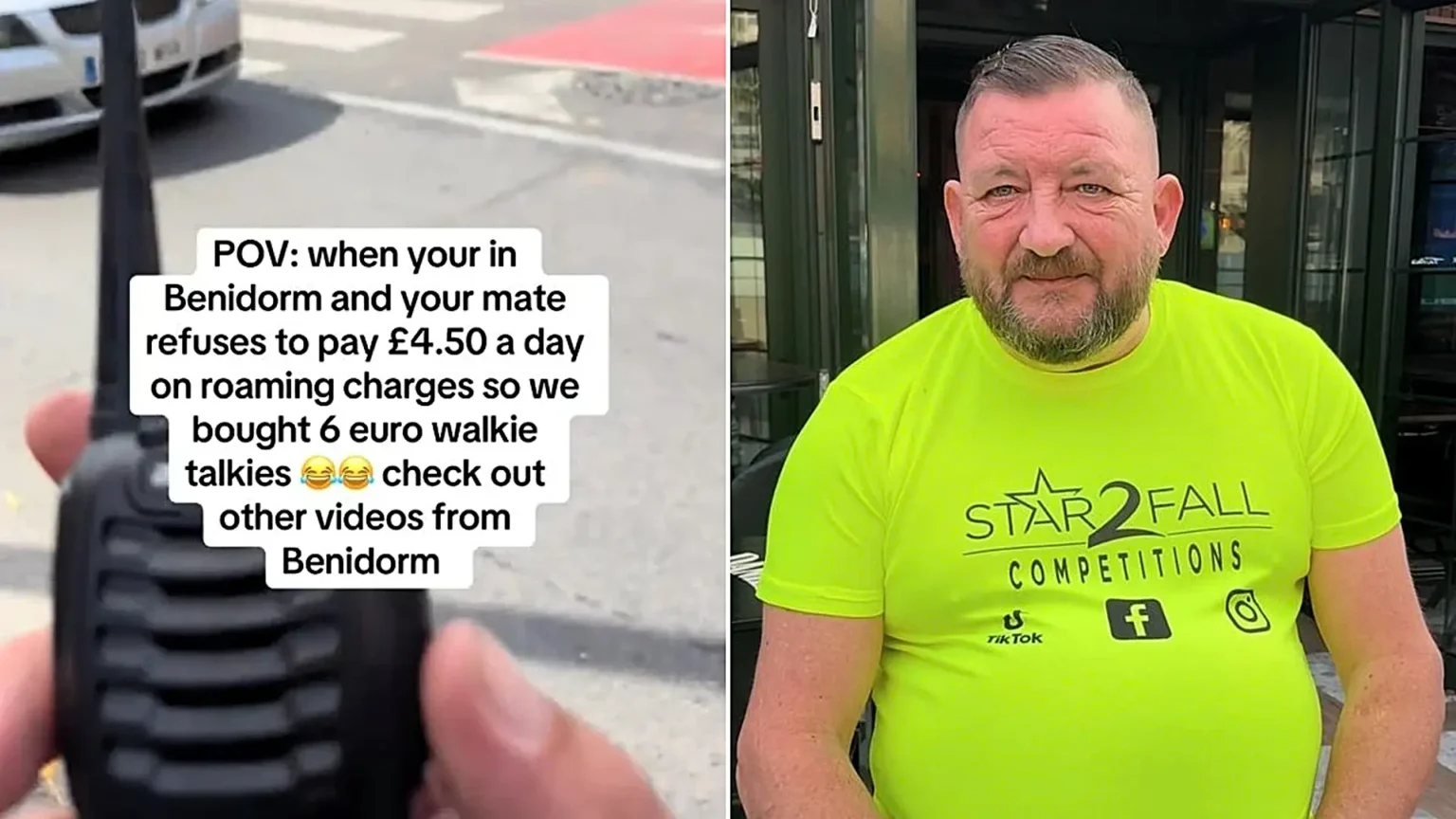 Brits avoid roaming charges by using £5 walkie-talkies between bars on holiday - a genius hack for their ten-day trip to Spain that saves money.