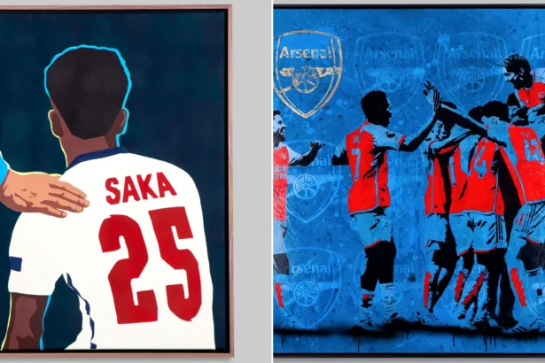 The ‘Hand of Hope’ moment after Bukayo Saka’s England penalty miss that led to vile abuse has been immortalised in artwork and is being flogged to fight racism in sport.