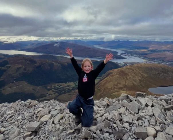 Four-year-old Millie Hart becomes one of the youngest ever to conquer Ben Nevis, the UK's highest peak, completing the 4,413-foot mountain in just 10.5 hours.