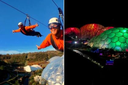 Thrill-seeking Brits can soar 315ft above a festive wonderland at speeds of up to 60mph as the UK’s only flying Christmas light trail is set to return.