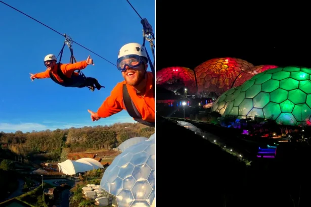 Thrill-seeking Brits can soar 315ft above a festive wonderland at speeds of up to 60mph as the UK’s only flying Christmas light trail is set to return.