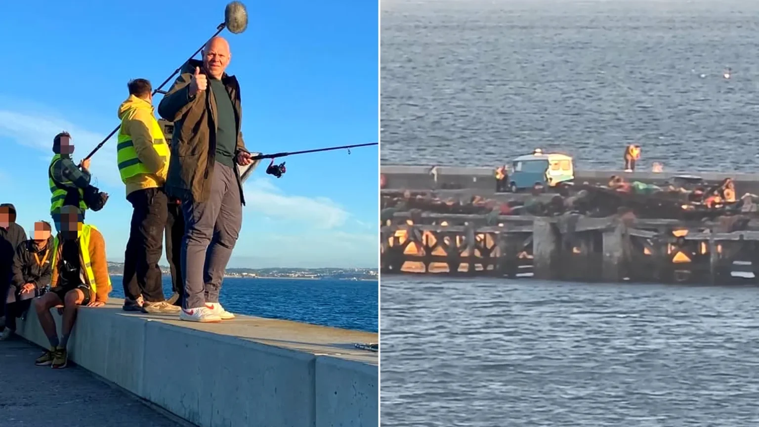 Celebrity chef Tom Kerridge faces backlash after a van was driven onto a pedestrian-only harbour wall in Brixham, Devon to film him fishing. Locals slam the breach of rules.