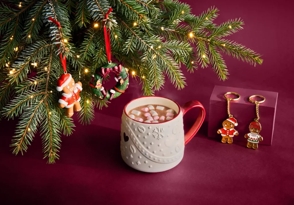Costa Coffee has unveiled its 2026 Christmas menu, featuring a host of new festive drinks, food and sweet treats. Among the biggest additions is the Golden Hazel Latte.