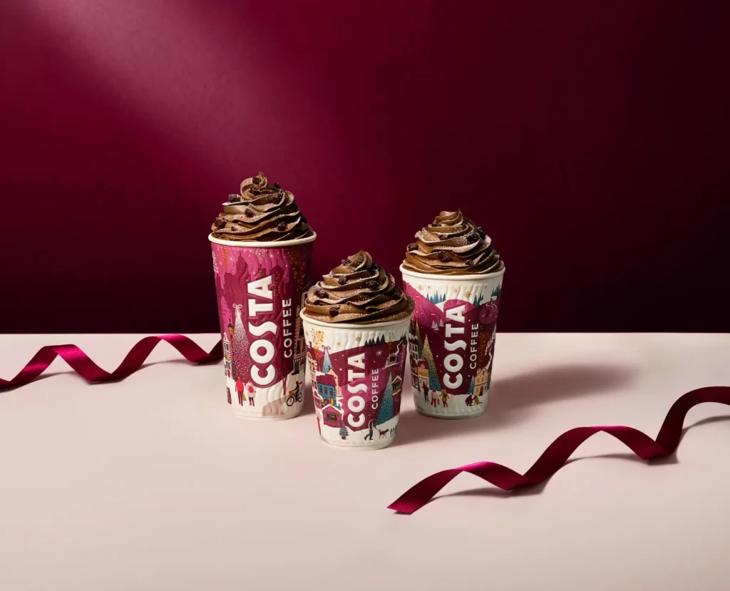 Costa Coffee has unveiled its 2026 Christmas menu, featuring a host of new festive drinks, food and sweet treats. Among the biggest additions is the Golden Hazel Latte.