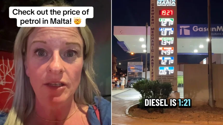 Brit reveals diesel costs less than half price in Malta after escaping UK cost of living crisis - sparking fury online over fuel prices.