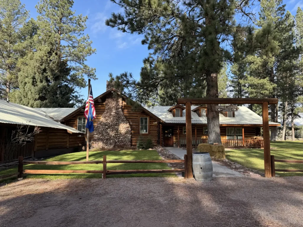 A woman who stayed at a cabin in the woods alone has revealed her shock after spotting what appeared to be a man with two arms reaching out in a photo she took of the.