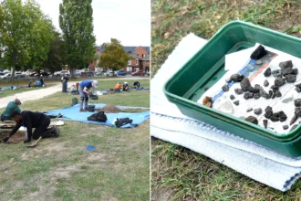 Time Team uncovers England's largest medieval leprosy hospital in Lincoln. Archaeologists discover traces of individual dwellings and separate buildings for patients.