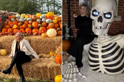 A Brit has gone viral after revealing how she dresses up her new-build home for spooky season - complete with an enormous skeleton that set her back more than £250.
