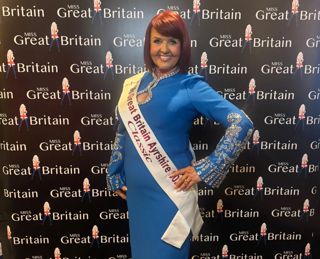 A 71-year-old gran has taken to the stage to show off her glamour and glitz in the hopes of bringing home a prestigious beauty queen crown to Scotland.