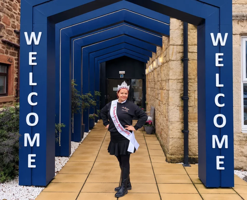 A 71-year-old gran has taken to the stage to show off her glamour and glitz in the hopes of bringing home a prestigious beauty queen crown to Scotland.