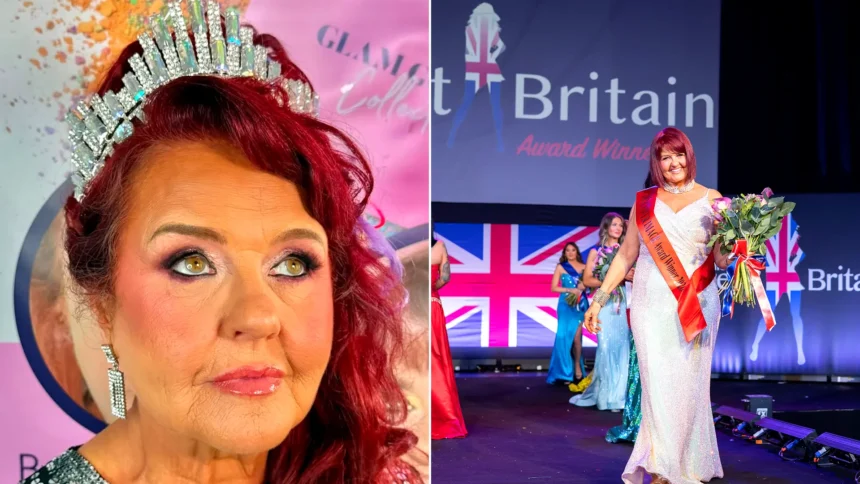 A 71-year-old gran has taken to the stage to show off her glamour and glitz in the hopes of bringing home a prestigious beauty queen crown to Scotland.