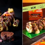 M&S launches Halloween Colin the Caterpillar with faces at both ends - spooky side features black cats and cauldrons. Limited-edition treat arrives in stores.