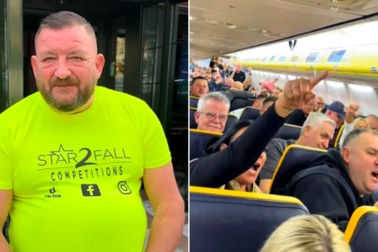 Ryanair passengers on delayed flight to Benidorm turned plane into karaoke party, singing Sweet Caroline and Come On Eileen. The viral video has attracted nearly 180,000 views.