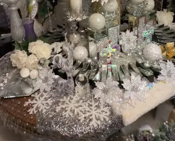 Woman spends nearly £3,800 turning home into festive Christmas grotto 73 days early. Georgia Gaddis transforms her house into a winter wonderland.
